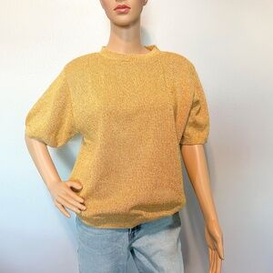 Alfred Dunner Women’s Gold Top Size L